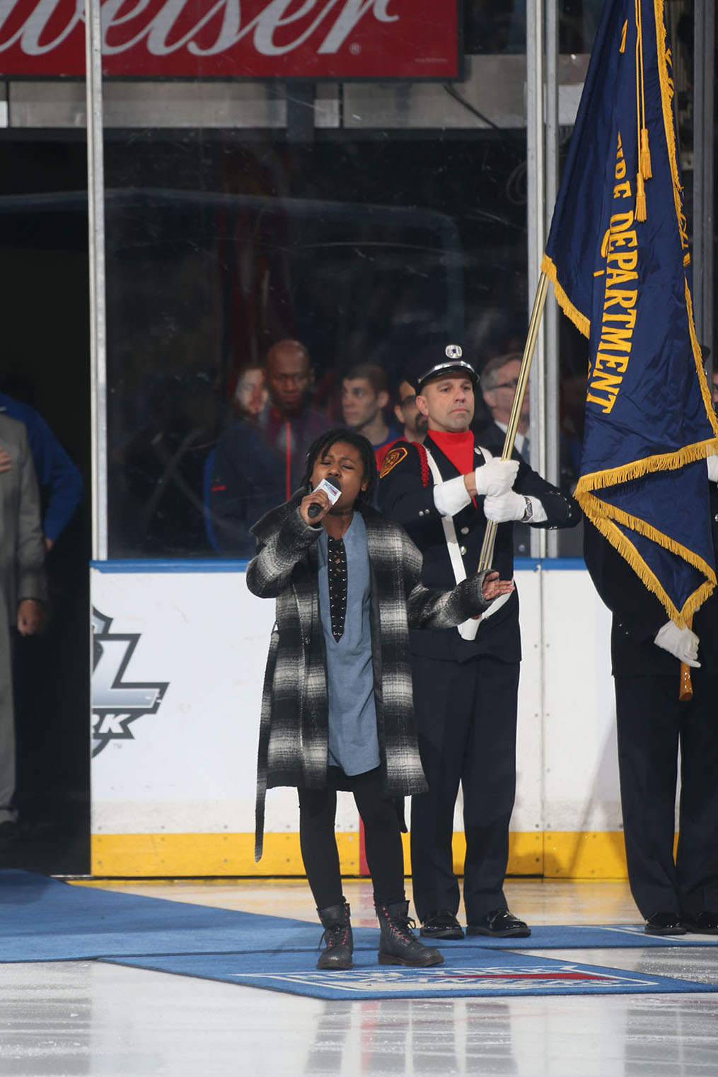 Amadi performing National Anthem at MSG